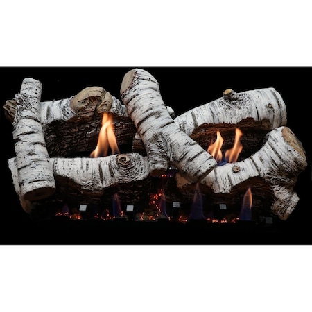 Empire 24 in. Birch Burncrete Log Set - 6 Piece LS24CB